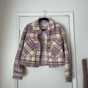 Cropped checkered jacket from Zara